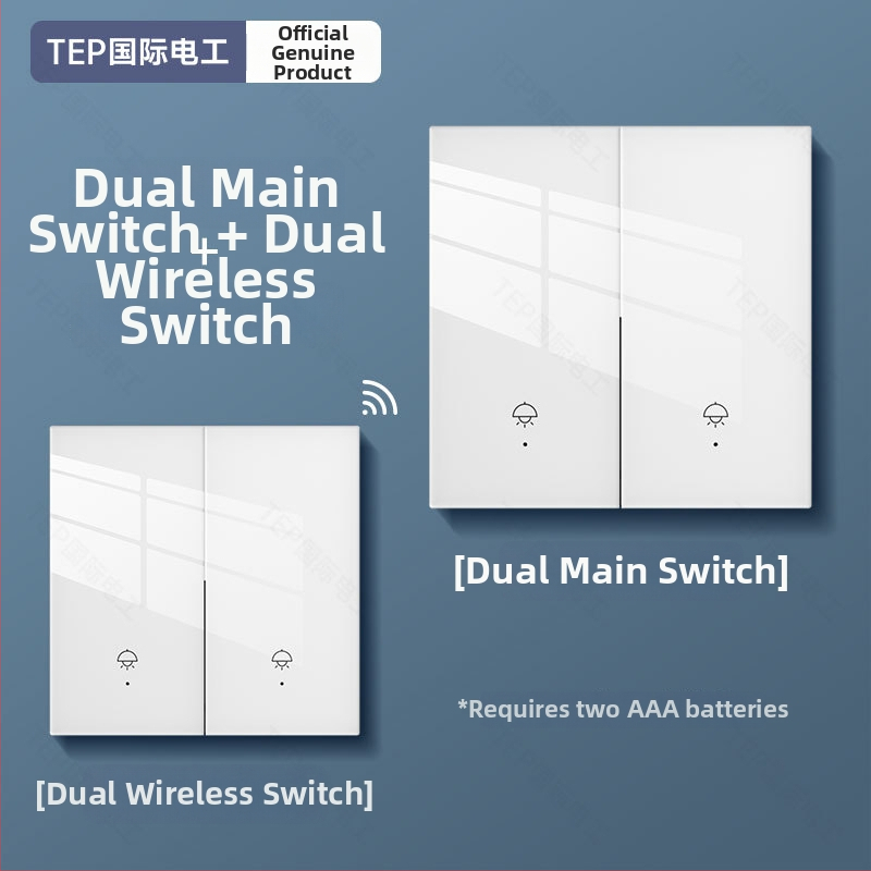Comutator wireless cu telecomandă pentru uz casnic, montaj cu bandă adezivă, CCC certificat, pentru cameră, scară și subsol