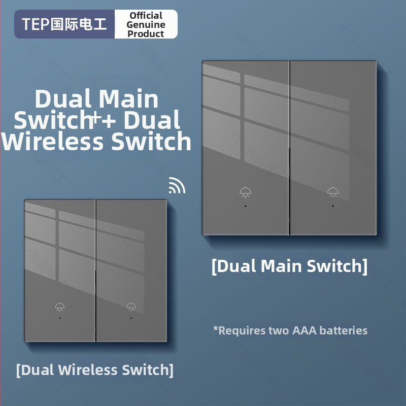 Comutator wireless cu telecomandă pentru uz casnic, montaj cu bandă adezivă, CCC certificat, pentru cameră, scară și subsol