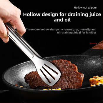 Štipaljke za hranu od nehrđujućeg čelika 304 – višenamjenske, protuklizne, zaštita od opeklina, visoke temperature (304 nehrđajućeg čelika; višenamjenske; protuklizne; zaštita od opeklina; visoke temperature)