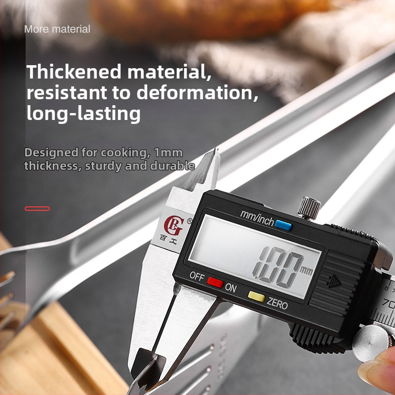 Štipaljke za hranu od nehrđujućeg čelika 304 – višenamjenske, protuklizne, zaštita od opeklina, visoke temperature (304 nehrđajućeg čelika; višenamjenske; protuklizne; zaštita od opeklina; visoke temperature)