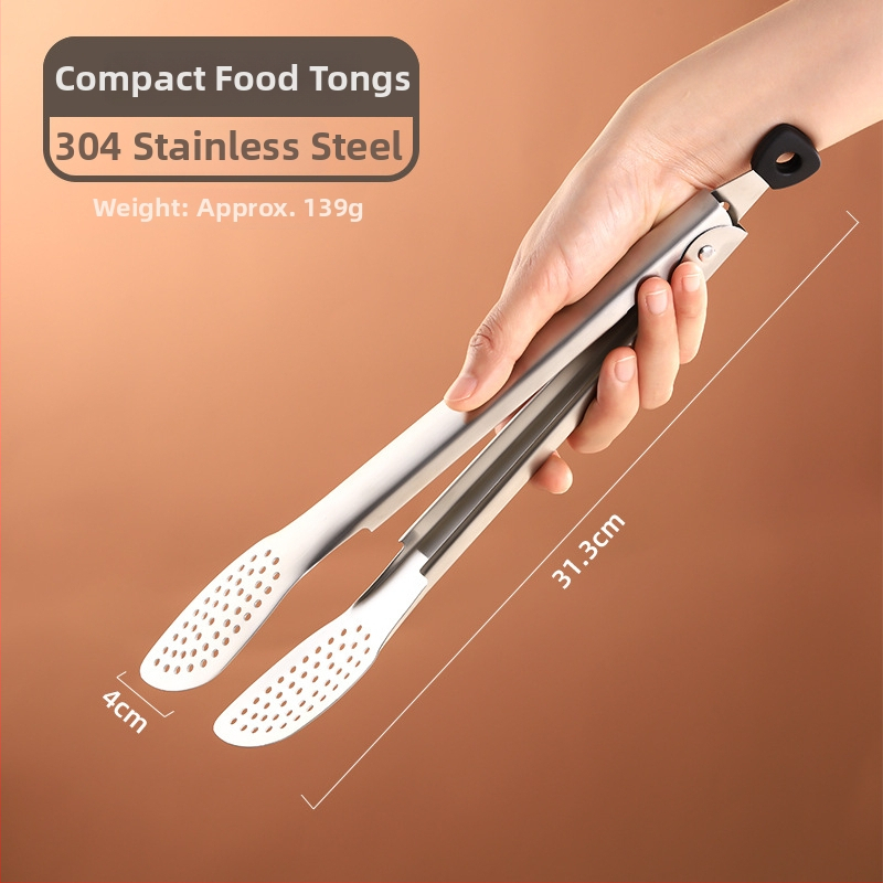 Štipaljke za hranu od nehrđujućeg čelika 304 – višenamjenske, protuklizne, zaštita od opeklina, visoke temperature (304 nehrđajućeg čelika; višenamjenske; protuklizne; zaštita od opeklina; visoke temperature)