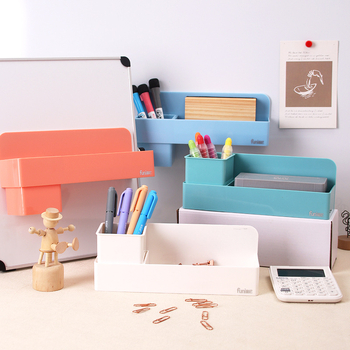 Funi magnetska kutija za olovke za bijelu ploču, kvadratni plastični držač kredom