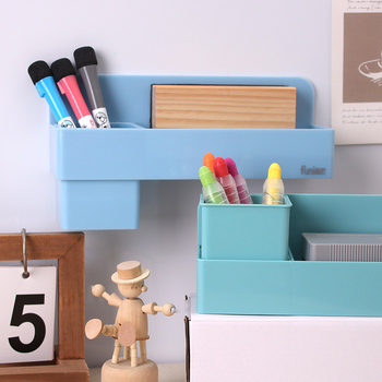 Funi magnetska kutija za olovke za bijelu ploču, kvadratni plastični držač kredom