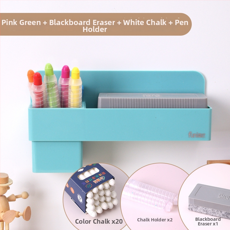 Funi magnetska kutija za olovke za bijelu ploču, kvadratni plastični držač kredom