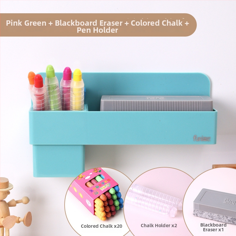 Funi magnetska kutija za olovke za bijelu ploču, kvadratni plastični držač kredom