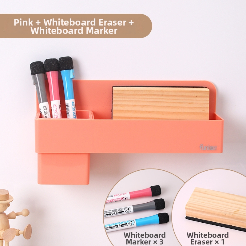 Funi magnetska kutija za olovke za bijelu ploču, kvadratni plastični držač kredom