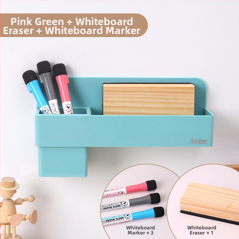 Funi magnetska kutija za olovke za bijelu ploču, kvadratni plastični držač kredom