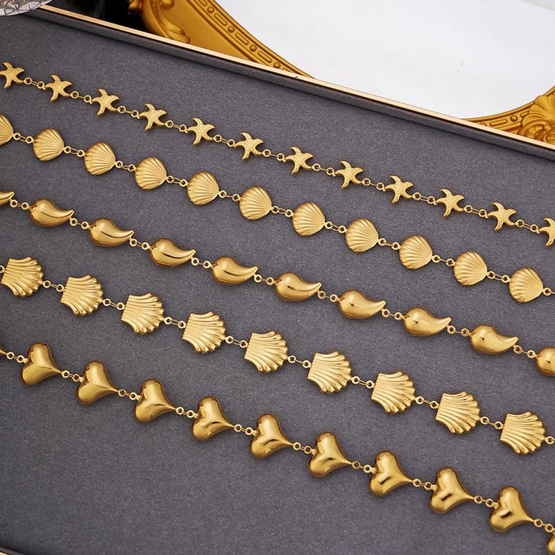 Ogrlica od titan čelika, elektroplakiiranje, kapljasti oblik, O-oblik lanac, privjesak od nehrđajućeg čelika