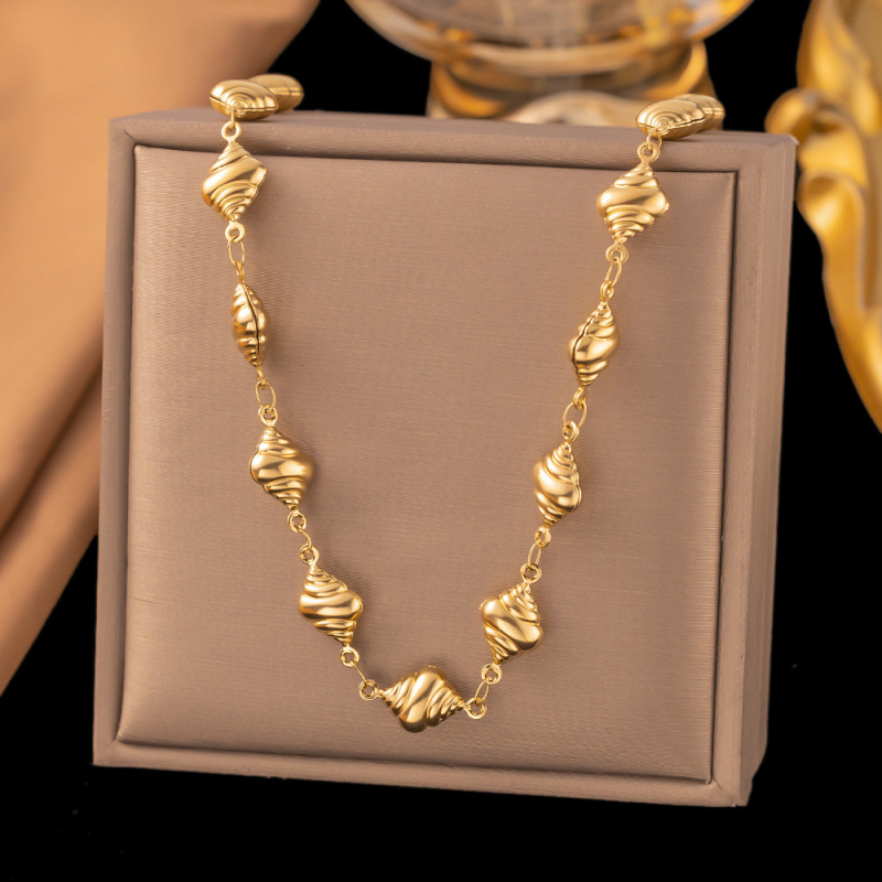 Ogrlica od titan čelika, elektroplakiiranje, kapljasti oblik, O-oblik lanac, privjesak od nehrđajućeg čelika