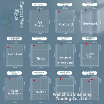 Vnútorné stránky fotoalbumu s priehľadnými PP vreckami, výmena, kompatibilné s otvormi 4 a 6, 10 alebo 25 listov