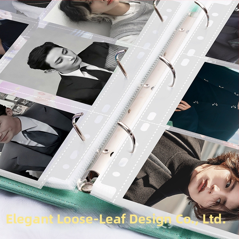 Vnútorné stránky fotoalbumu s priehľadnými PP vreckami, výmena, kompatibilné s otvormi 4 a 6, 10 alebo 25 listov