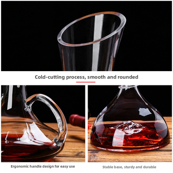 Krištáľový dekantér na víno, európsky štýl, kapacita 1000 ml alebo viac, moderný minimalistický dizajn