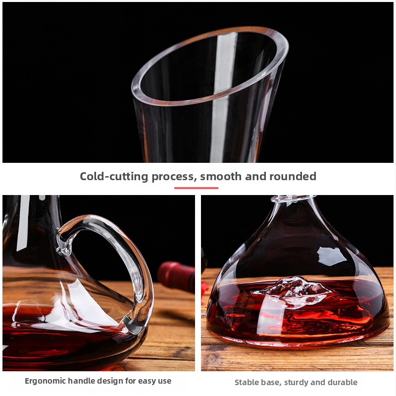 Krištáľový dekantér na víno, európsky štýl, kapacita 1000 ml alebo viac, moderný minimalistický dizajn