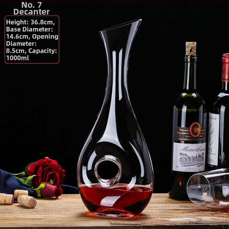 Krištáľový dekantér na víno, európsky štýl, kapacita 1000 ml alebo viac, moderný minimalistický dizajn