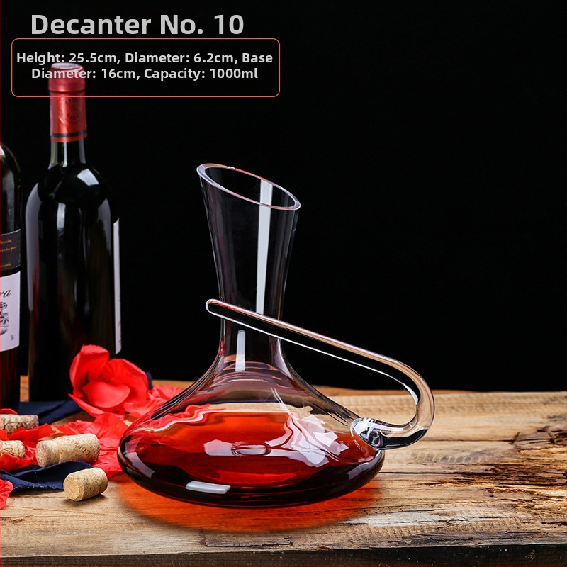 Krištáľový dekantér na víno, európsky štýl, kapacita 1000 ml alebo viac, moderný minimalistický dizajn