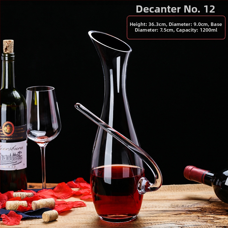 Krištáľový dekantér na víno, európsky štýl, kapacita 1000 ml alebo viac, moderný minimalistický dizajn