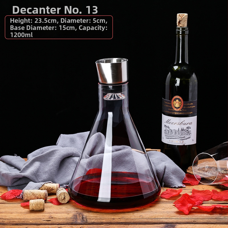 Krištáľový dekantér na víno, európsky štýl, kapacita 1000 ml alebo viac, moderný minimalistický dizajn