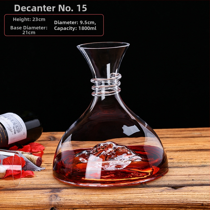 Krištáľový dekantér na víno, európsky štýl, kapacita 1000 ml alebo viac, moderný minimalistický dizajn