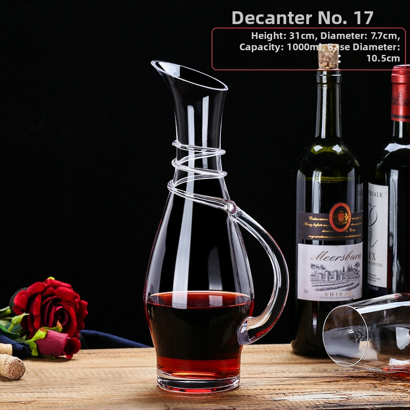 Krištáľový dekantér na víno, európsky štýl, kapacita 1000 ml alebo viac, moderný minimalistický dizajn