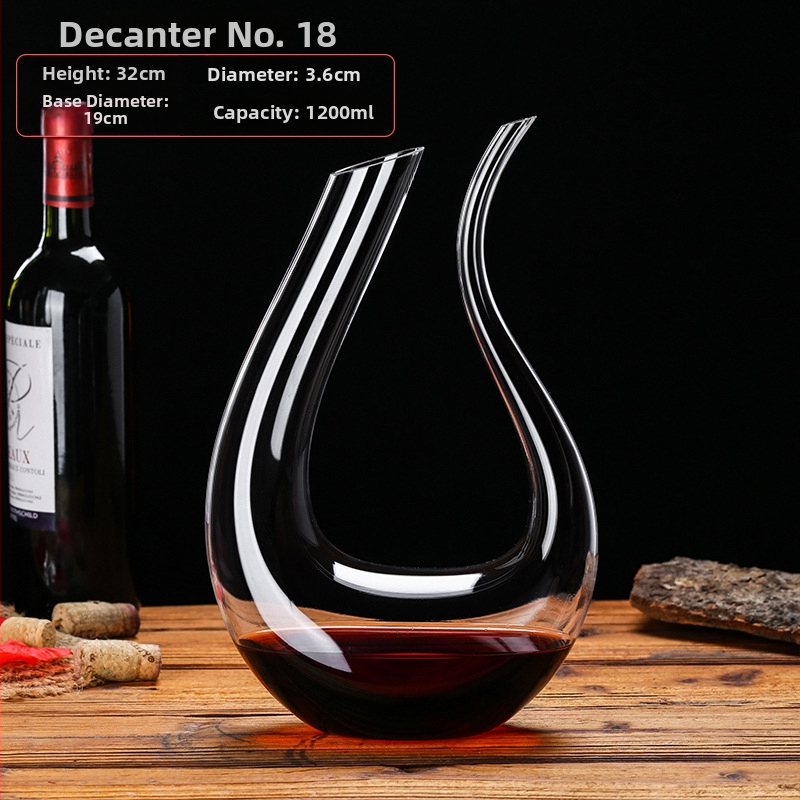 Krištáľový dekantér na víno, európsky štýl, kapacita 1000 ml alebo viac, moderný minimalistický dizajn