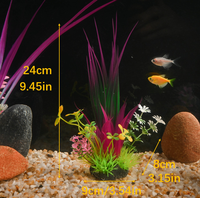 Φυτά για ενυδρείο από PE – στυλ τεχνητό γρασίδι, διακόσμηση ενυδρείου, μάρκα Beautiful scenery, βάρος 62–65 g