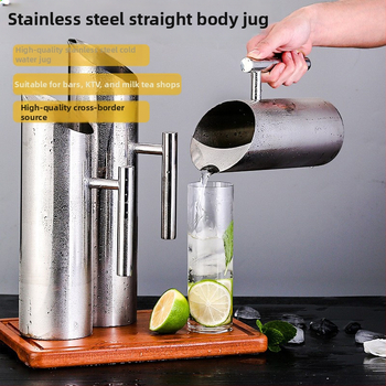 Ceainic din oțel inoxidabil pentru bar - sculptat manual, calitate de primă clasă, stil minimalist modern, pentru băuturi și apă rece