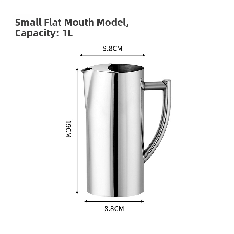 Ceainic din oțel inoxidabil pentru bar - sculptat manual, calitate de primă clasă, stil minimalist modern, pentru băuturi și apă rece