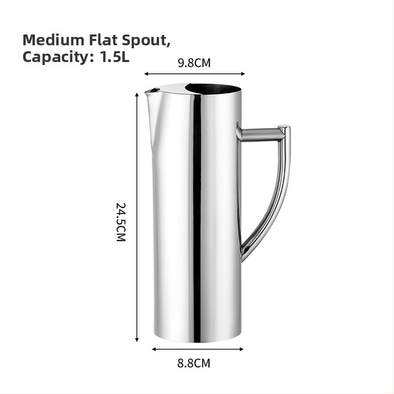 Ceainic din oțel inoxidabil pentru bar - sculptat manual, calitate de primă clasă, stil minimalist modern, pentru băuturi și apă rece