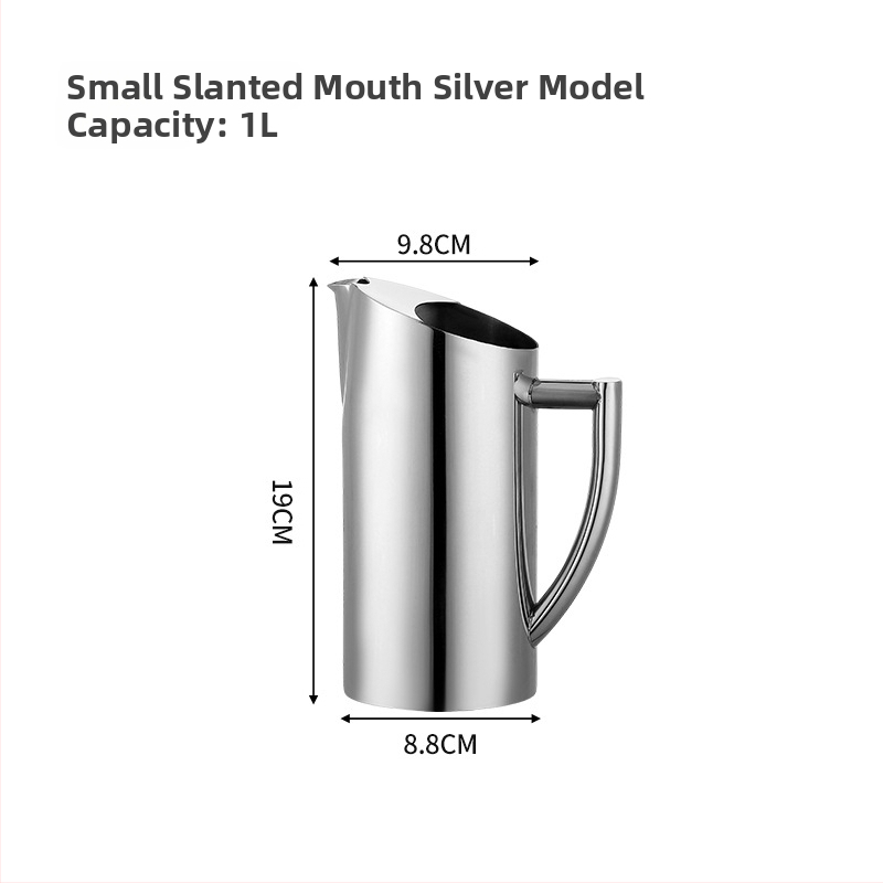 Ceainic din oțel inoxidabil pentru bar - sculptat manual, calitate de primă clasă, stil minimalist modern, pentru băuturi și apă rece