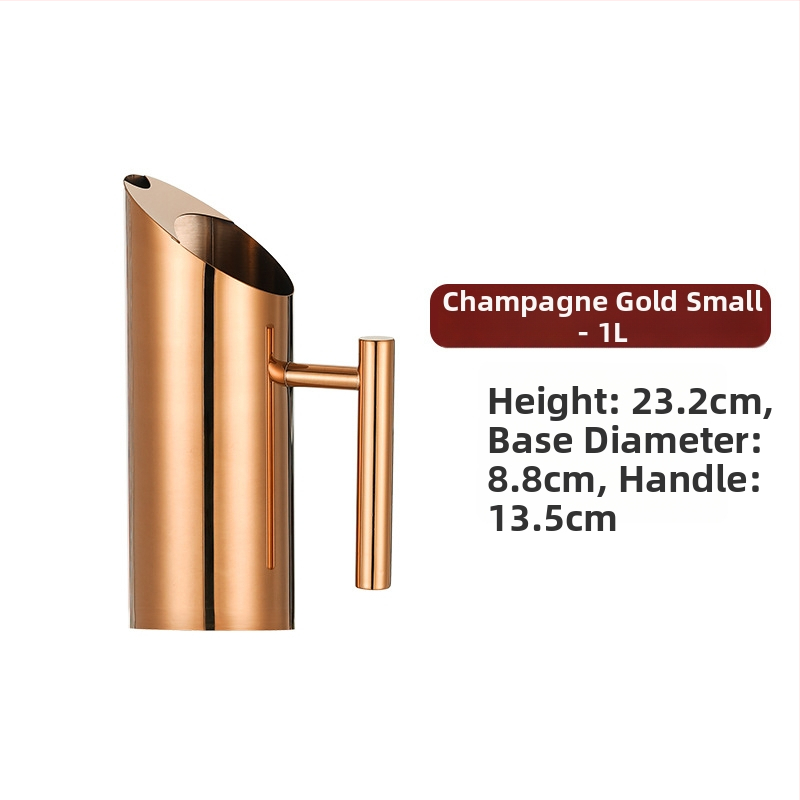 Ceainic din oțel inoxidabil pentru bar - sculptat manual, calitate de primă clasă, stil minimalist modern, pentru băuturi și apă rece