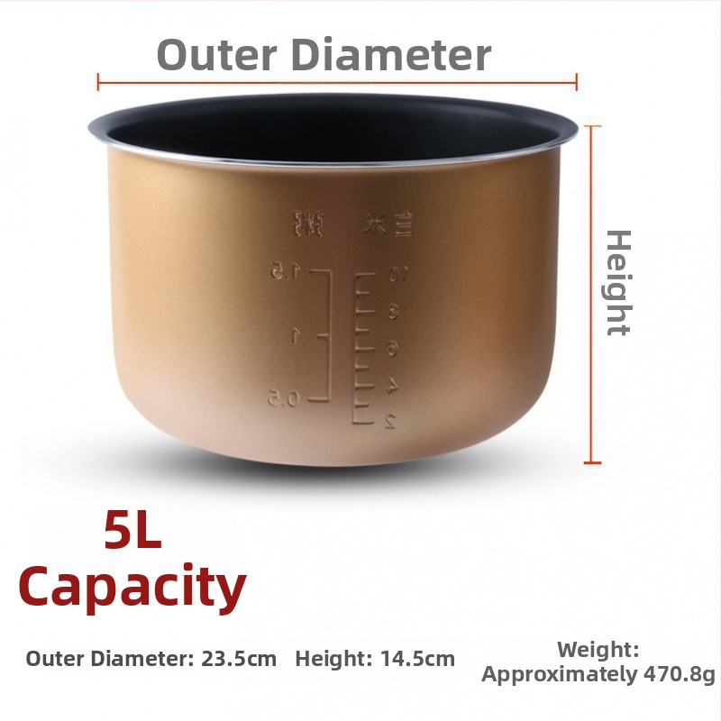 Joyoung-kompatibilná kaserola – vnútorný hrniec s viacvrstvovým kompozitným dnom, objem 1 L, kompatibilný s plynovým sporákom, vysokoteplotná odolnosť, model 007