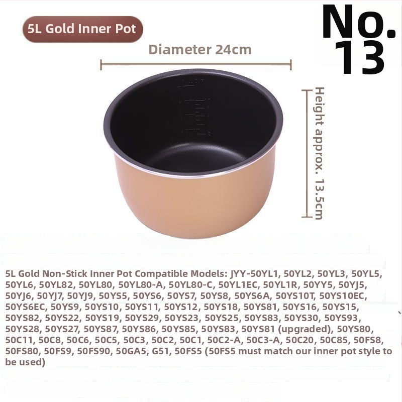 Joyoung-kompatibilná kaserola – vnútorný hrniec s viacvrstvovým kompozitným dnom, objem 1 L, kompatibilný s plynovým sporákom, vysokoteplotná odolnosť, model 007