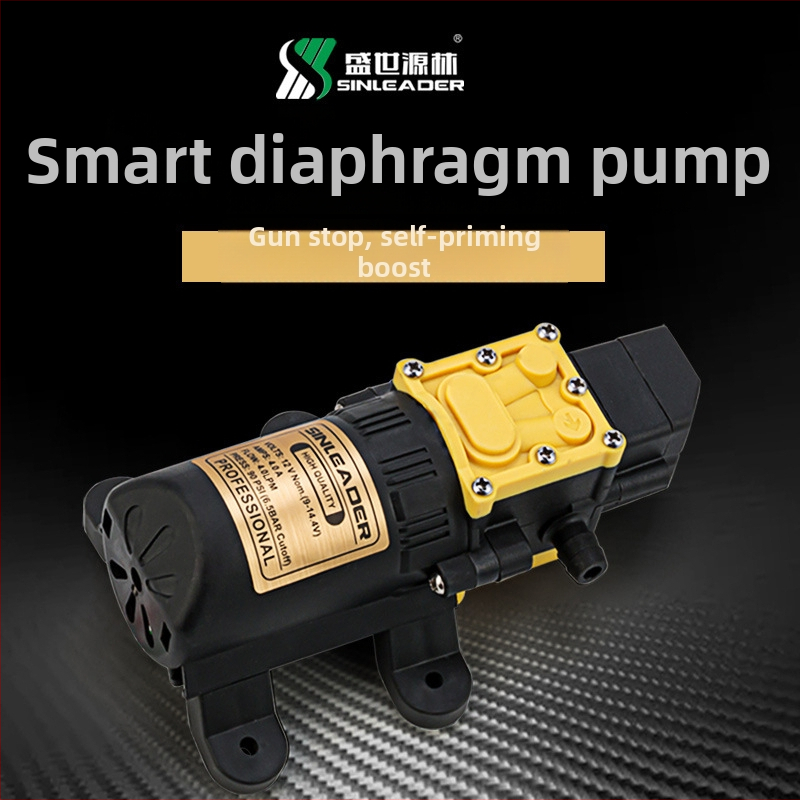 YL-4035 membránová pumpa s inteligentným tlakovým spínačom pre ochranu rastlín, 12V vysokotlaká postrekovacia pumpa bez plášťa, rozmery 152×55×51 mm, hmotnosť 0,59 kg, 3200 ot./min