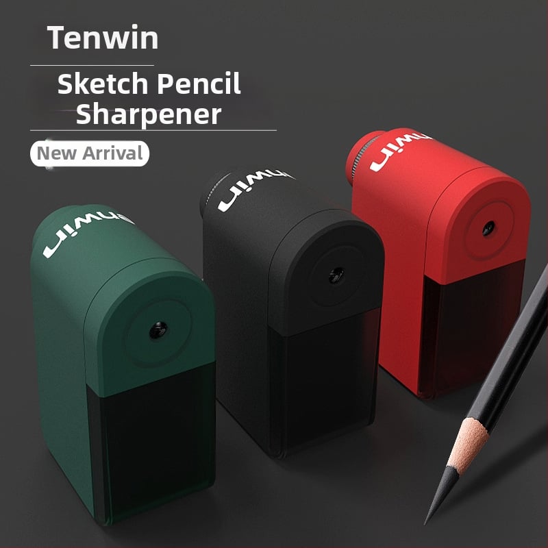 Ten-win Астрономическа острилка за моливи 8029 — пластмасова, геометричен дизайн, ръчно задвижване