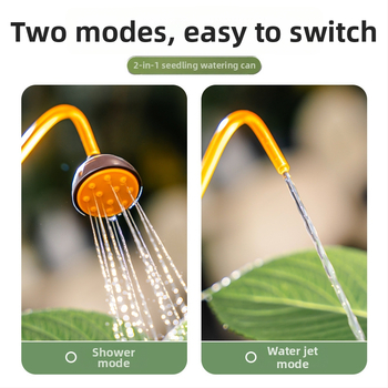 Cană de udare / sticlă de stropit, PVC, cu duză ascuțită și cap îndoit, pentru curte, grădină și amenajări peisagistice.