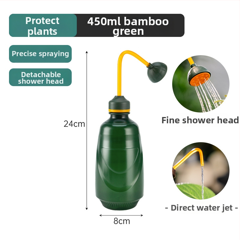 Cană de udare / sticlă de stropit, PVC, cu duză ascuțită și cap îndoit, pentru curte, grădină și amenajări peisagistice.
