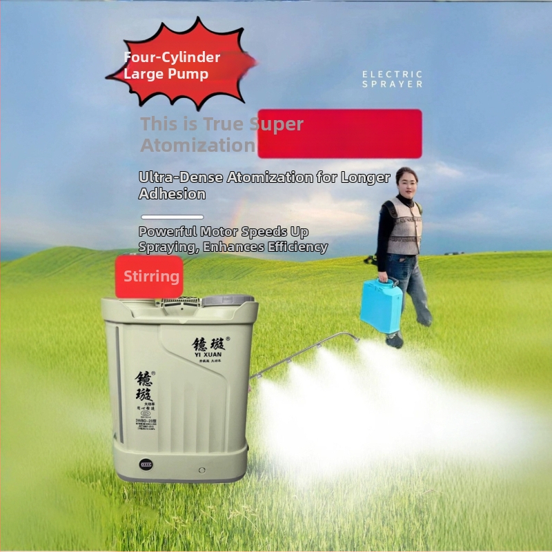 Postrekovač na chrbát s lítium batériou, vysokotlakový, na ochranu rastlín