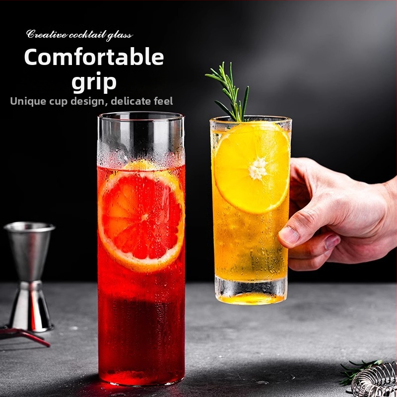 Víno pohár - ručne fúkané sklo, moderný minimalistický štýl, bez držadla, jednovrstvá konštrukcia, teplotne odolné, s logom