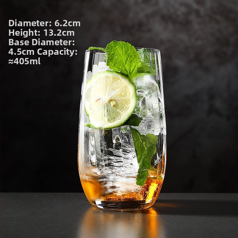 Víno pohár - ručne fúkané sklo, moderný minimalistický štýl, bez držadla, jednovrstvá konštrukcia, teplotne odolné, s logom