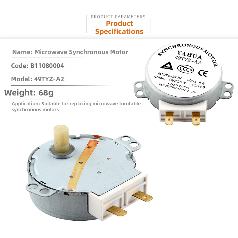 Synchronný motor pre otočný tanier mikrovlnnej rúry 49TVZ-A2, 220-240V, 4W