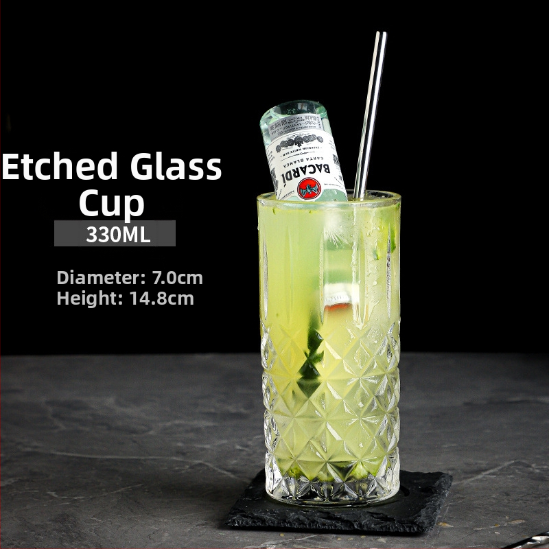 Koktailový pohár Chu kewei, nordický štýl, sklo, potlačené logo