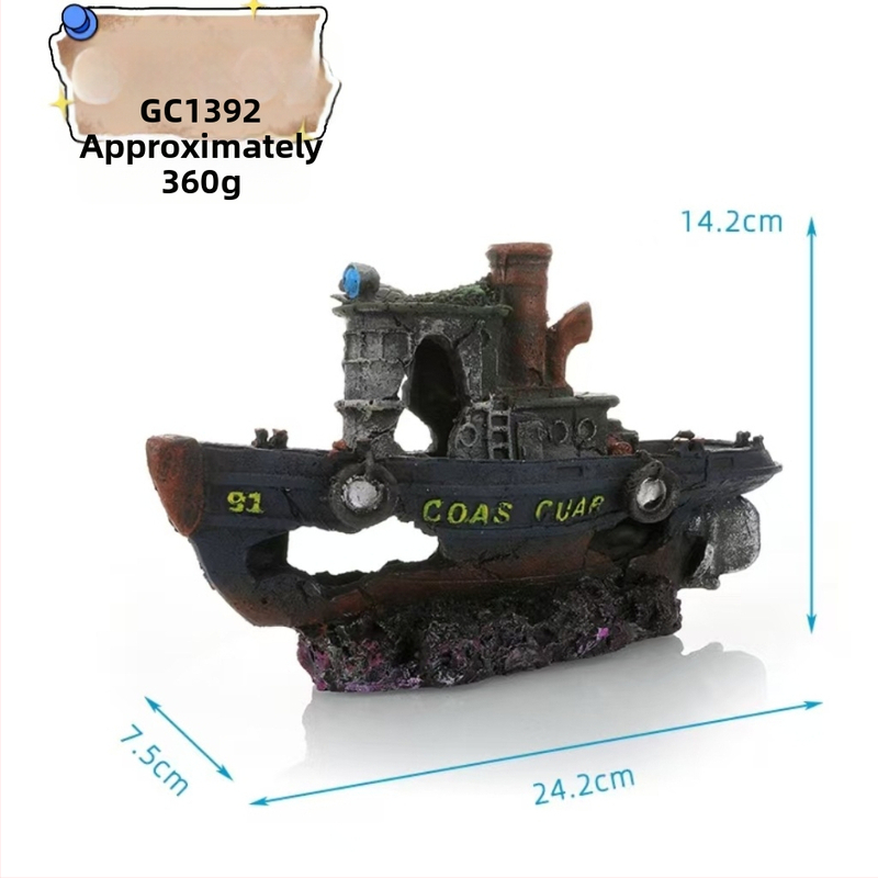 Διακόσμηση ενυδρείου: συνθετική ρητίνη, διαμόρφωση τοπίων, στυλ ναυαγίου