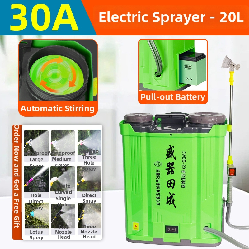 Elektrický miešací postrekovač pre poľnohospodárstvo, vysoký tlak, dvojitá pumpa, vysoký výkon, postrek ovocných stromov