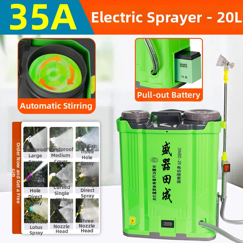 Elektrický miešací postrekovač pre poľnohospodárstvo, vysoký tlak, dvojitá pumpa, vysoký výkon, postrek ovocných stromov