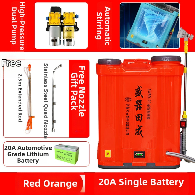 Elektrický miešací postrekovač pre poľnohospodárstvo, vysoký tlak, dvojitá pumpa, vysoký výkon, postrek ovocných stromov