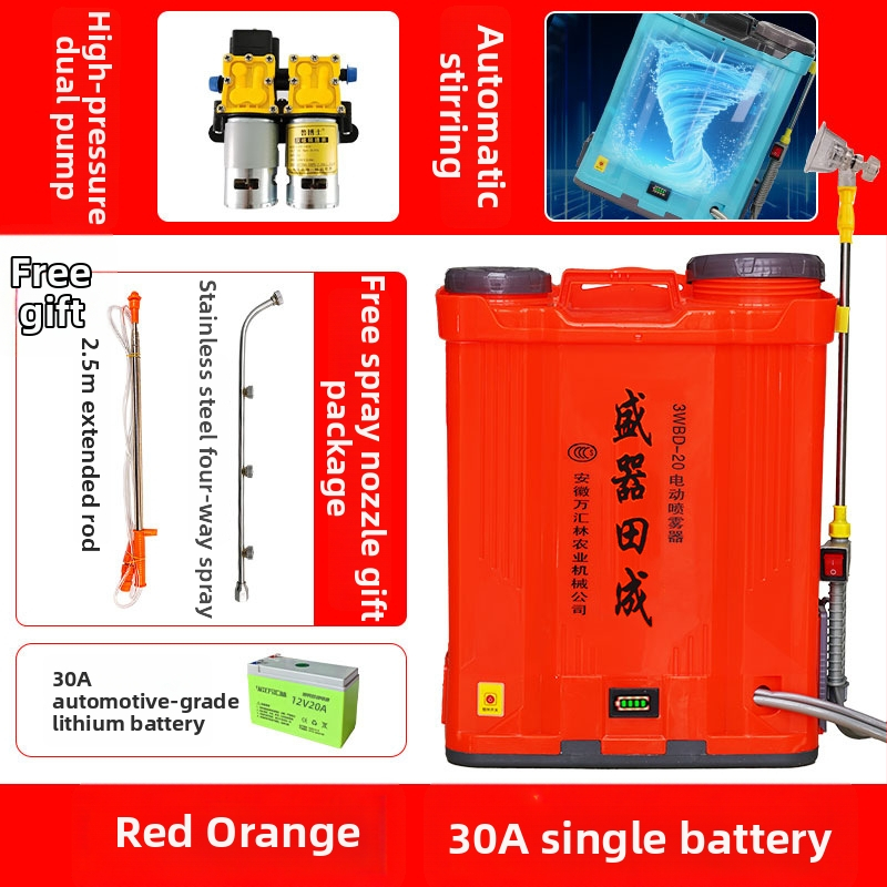 Elektrický miešací postrekovač pre poľnohospodárstvo, vysoký tlak, dvojitá pumpa, vysoký výkon, postrek ovocných stromov