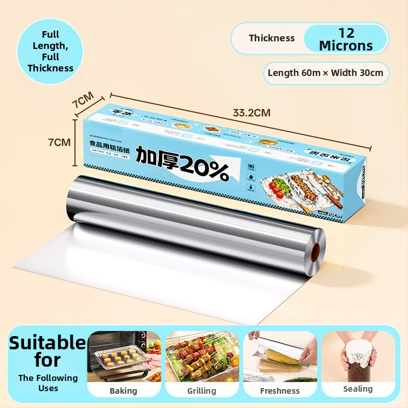 Teška aluminijska folija za pećnicu i fritezu na zrak — visoka otpornost na visoke temperature, pogodna za pečenje i roštiljanje
