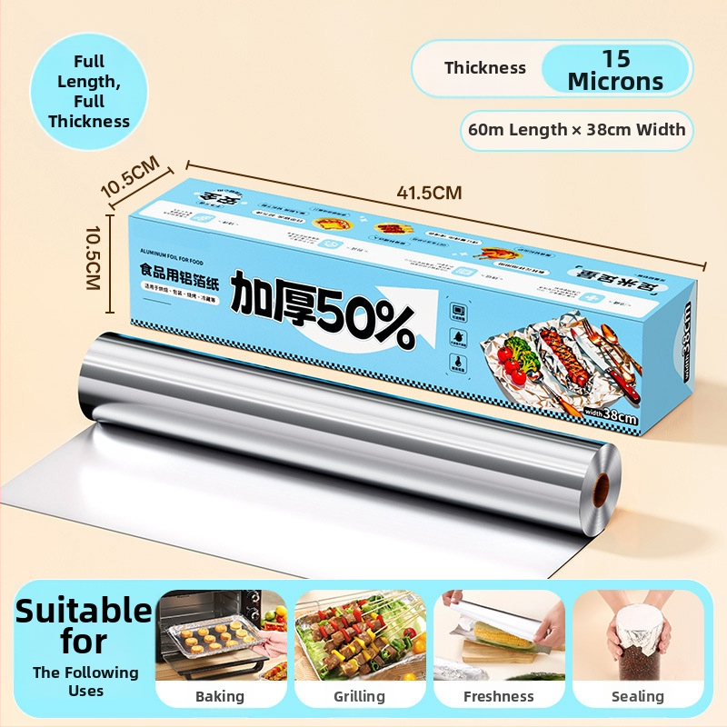 Teška aluminijska folija za pećnicu i fritezu na zrak — visoka otpornost na visoke temperature, pogodna za pečenje i roštiljanje