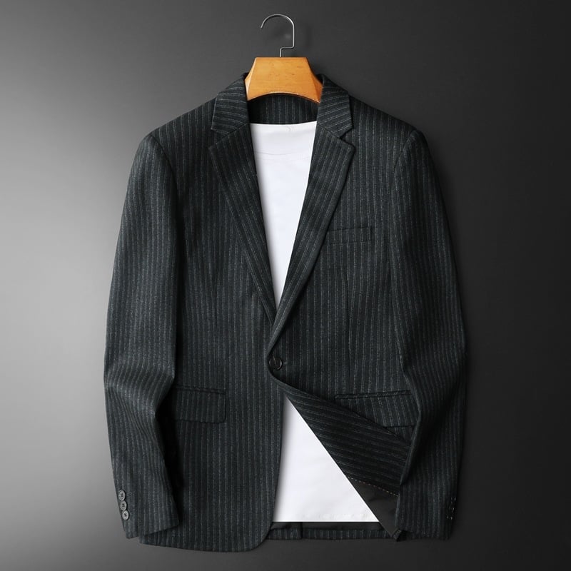 Muško sako u korejskom stilu, casual, slim fit, rever, jednostruko kopčanje na jedno dugme, model blok boja, tkanina od pamuk-poliester smjese
