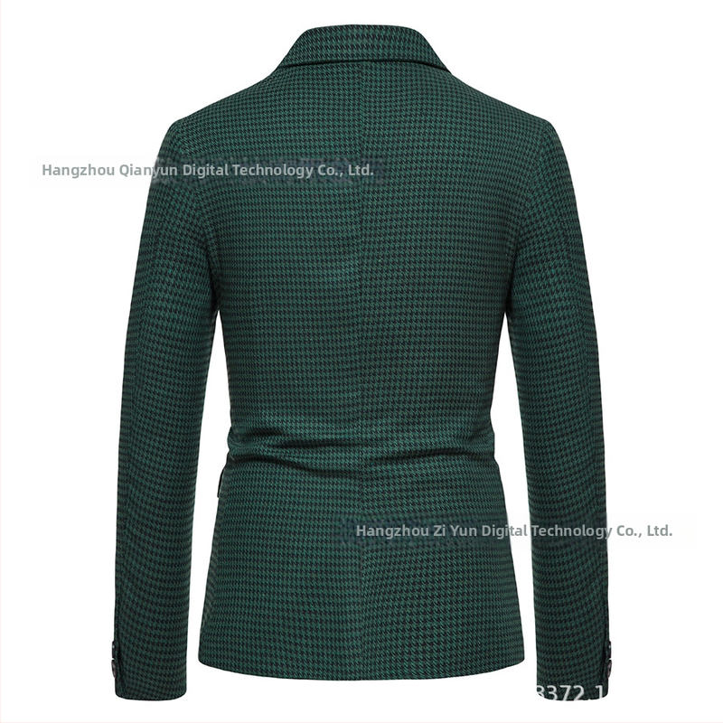 Casual odijelo za muškarce - gradski stil (uski kroj; jednoslojno kopčanje; plitki rever; dugi rukavi; jednobojni uzorak)